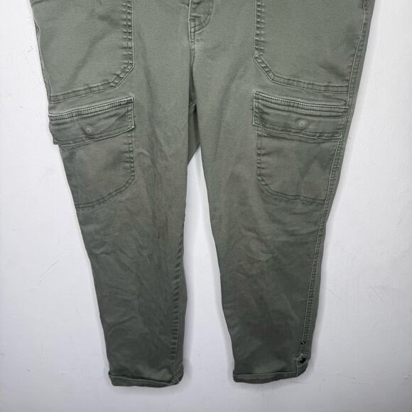 Democracy Absolution Cargo Pants Size 12 Olive Green Utility Stretch Casual - Picture 4 of 10